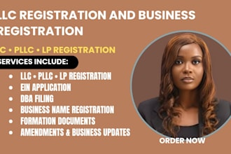 do US llc, pllc, lp registration with ein number and dba filing
