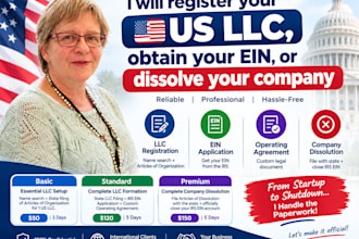 register your US llc, obtain your ein, or dissolve your company