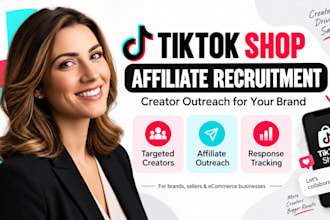 recruit tiktok shop affiliates  manage creator outreach for your brand tiktok
