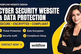 design webflow cyber security data protection website tech solution website