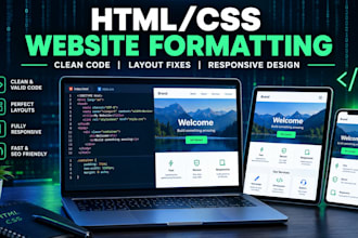 do website formatting and HTML CSS updates