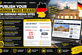 do publish german press release in german media sites