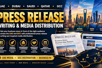 write and distribute your press release in uae dubai saudi qatar gcc