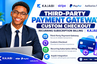thirdparty payment gateway custom checkout recurring subscription billing kajabi