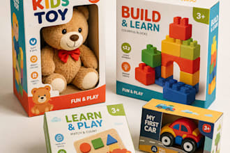 creative toy packaging kids product box educational toy window box nd baby label