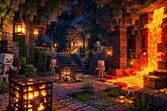 build minecraft castle, minecraft mansion, house, base,  and minecraft village