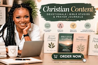 write christian ebook devotional bible study prayer journal faith based workbook