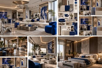 design your residental or commerical interior with concept and 3d visualization