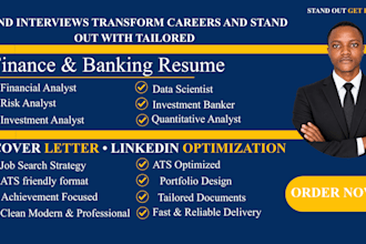 write executive finance, banking, investment and financial analyst resumes