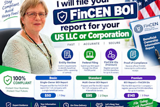 file your fincen boi report for your US llc or corporation