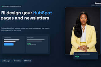 design your hubspot landing pages and newsletter