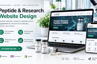 build peptide website, fda compliant, research peptide store, sarms woocommerce