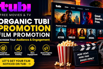 do organic tubi promotion, film promotion, increase audience and engagement