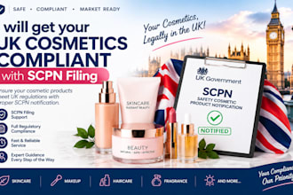 register your cosmetic product on UK scpn and provide compliance support