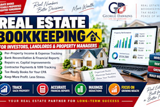 do bookkeeping and per property tracking for real estate investors and landlords