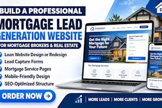 build mortgage lead generation leads website for mortgage brokers real estate