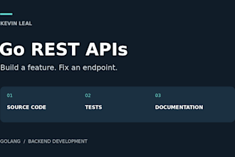 build or fix your golang rest API with tests and documentation