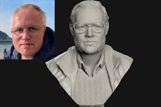create 3d face and full body part model from 1 photo