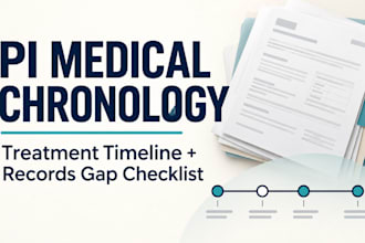 create a personal injury medical chronology