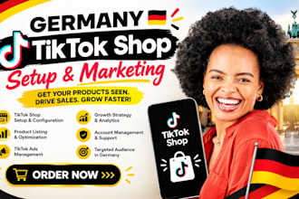 setup germany tiktok shop seller center, dropshipping, and product listing