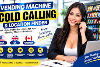 vending machine cold call, cold calling for vending machine, location finder