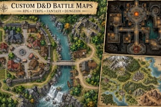 create custom dnd battle map rpg fantasy map ttrpg dungeon map tabletop campaign