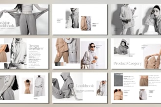 design a fashion brand presentation, lookbook and apparel pitch deck
