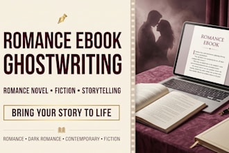 ghostwrite romance ebook, romance novel, romance book, fiction ghostwriter