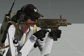 setup arma 3 server or mission and make custom weapons vehicles armor 3d model