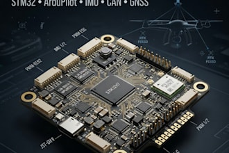 design uav rtk gnss flight controller pcb with stm32 ardupilot imu and can