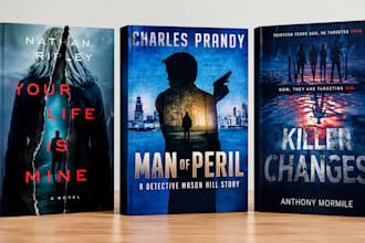 design thriller book cover, crime book cover, mystery and suspense book cover