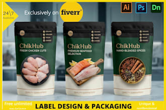 design premium food packaging and labels design