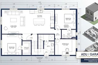 create adu, garage conversion and apartment floor plans in revit