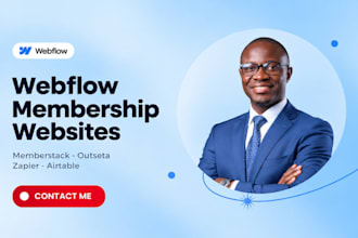create webflow membership subscription website with memberstack zapier airtable