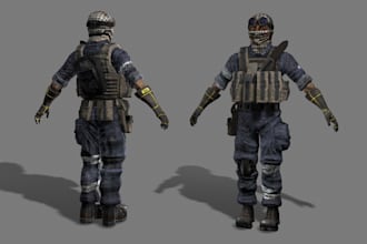 create, rig, port your 3d model to vrchat avatar sfm gmod tf2 or ffxiv character