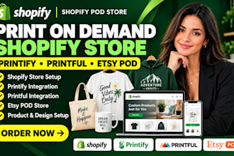 create print on demand shopify store printify printiful etsy pod store