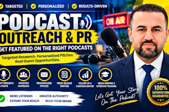 podcast outreach brand PR media pitching podcast hosts journalists press release