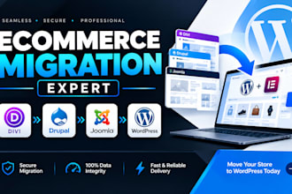 migrate divi drupal joomla to wordpress elementor ecommerce website migration