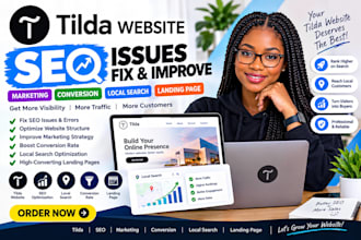 tilda website seo issues improve marketing conversion local search landing page
