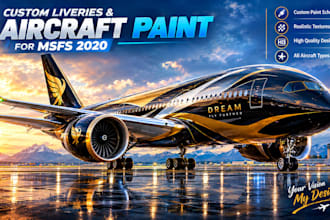 design custom liveries and aircraft paint for msfs 2020