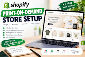 setup shopify print on demand store printify printful gooten spod teelaunch