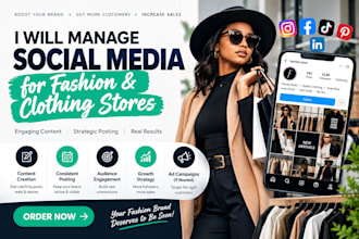 manage social medial for fashion and clothing stores