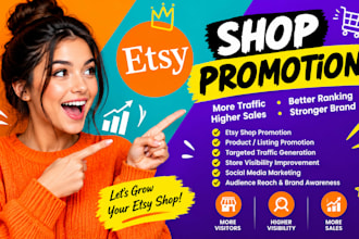 promote etsy shop to boost traffic, etsy rank etsy sales and etsy shop promotion