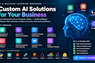 build custom machine learning, deep learning, ai models in python