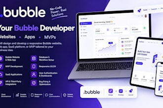 be your bubble developer for bubble website, app and mvp
