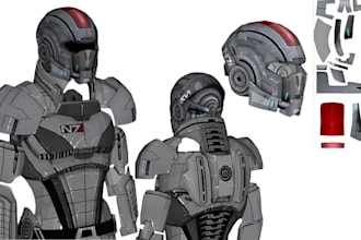 design custom cosplay weapons, props, 3d print models stl pepakura vfx and props