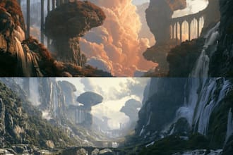 design amazing fantasy landscape