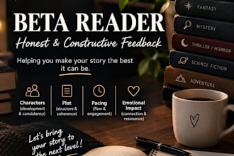 be your beta reader and provide honest feedback
