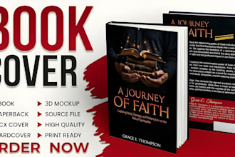 create a modern book cover design, ebook cover, paperback KDP and 3d book cover