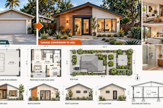 design garage conversion plans and adu drawings in california, washington